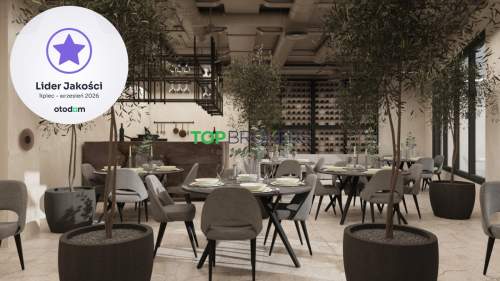 Lokal gastronomiczny w biurowcu, ogródek