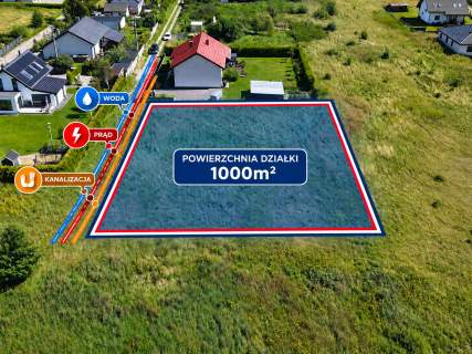 Działka budowlana 1000 m 5 km od morza