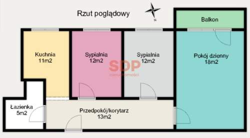 S-c Klimontów 71,20 m2 3-pokojowe mieszkanie 7. piętro