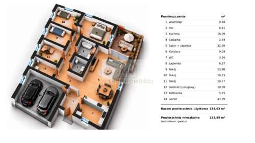 Dom wolnostojący, parterowy 183,63 m2 działka 979 m2 M