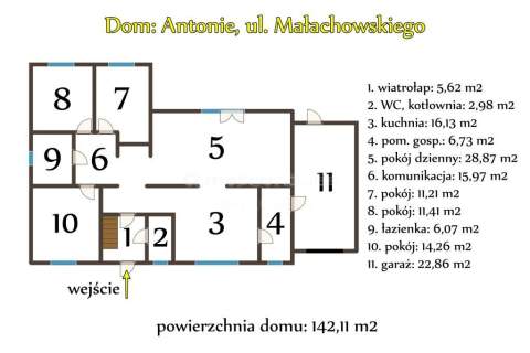 Antonie przestronny dom na 18-arowej działce