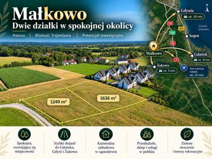 Małkowo   spokojnie i blisko miasta z wz