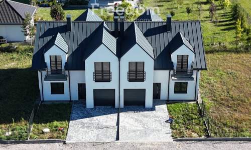 Nowoczesny bliźniak 147 m Ogród Garaż Pompa ciepła Łoś