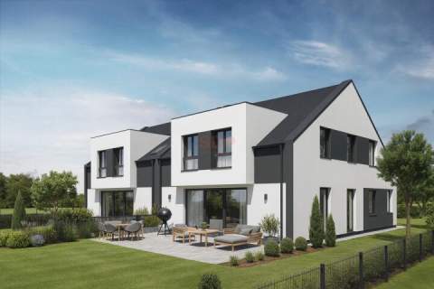 Ponad 60m2 salonu z kuchnią w nowoczenym domu klasy premium