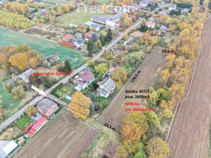 Działka budowlana 2600 m z WZ Miłków