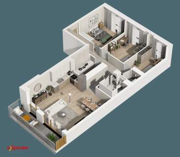 Nowa inwestycja os. Mokre 4 pokoje 88,96 m2 balkon