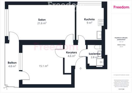 Na wynajem 2 pokojowe mieszkanie z balkonem