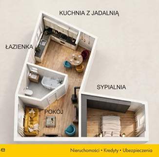 Wyjątkowe 2 pok. z wyposażeniem i niskim czynszem