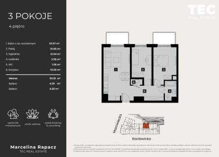 Apartament premium 3 pokoje Brak PPC i Prowizji