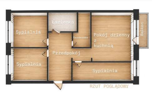 Mieszkanie po remoncie 60,83 m Bajka