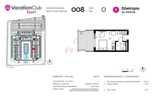 1-pokojowy apartament 8 min spacerem do plaży