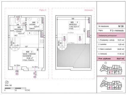 APARTAMENT Z ANTRESOLĄ 58,01 M PRUSZKÓW