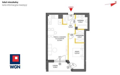 Mieszkanie na sprzedaż, 47,12 m2, Warszawa