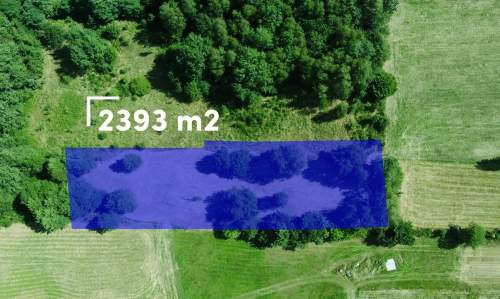 Działka rolna z dopuszczeniem zabudowy zagrodowej 2393 m2