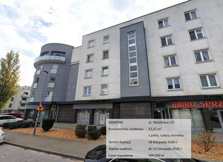 Licytacja, kawalerka, 15 km od centrum Warszawy