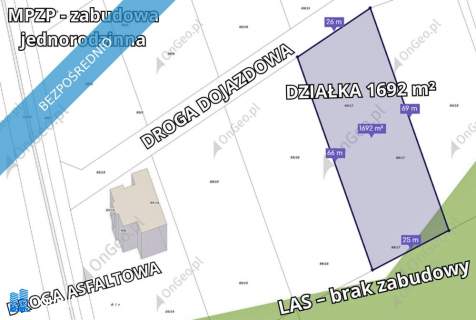 Działka budowlana 1692 m przy lesie - Szczytno, gm. Załuski