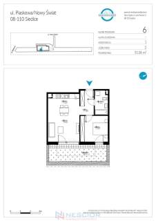 Nowe 2 pokoje 52,9m balkon ul. Piaskowa Siedlce