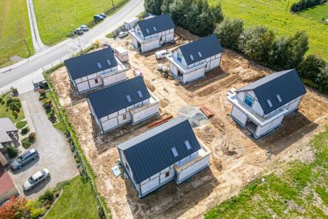Nowoczesny dom 109 m z garażem Duże przeszkleni