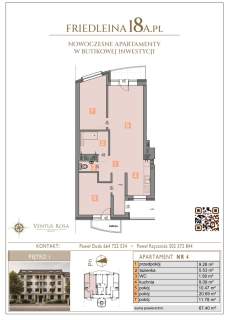 Apartament 3 pokojowy Friedleina 18a sprzedam