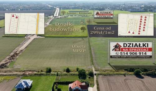 kolejny etap - działki budowlane - LESZNO - GRONOWO