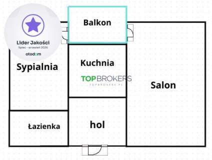 Gotowe 2 pokoje z osobną kuchnią, balkon, garaż