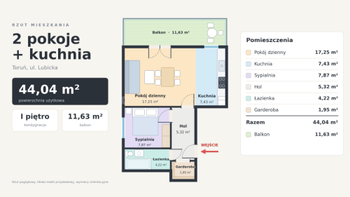 Lubicka 21, garaż, winda, 12 metrowy balkon