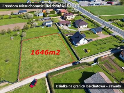 Działka budowlana 1646 m2 Zawady k. Bełchatowa