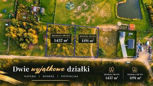 Miłomłyn- działki budowlane z dostępem do wody 
