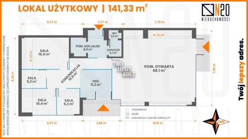 REPREZENTACYJNY LOKAL Z WITRYNĄ 141 m CENTRUM