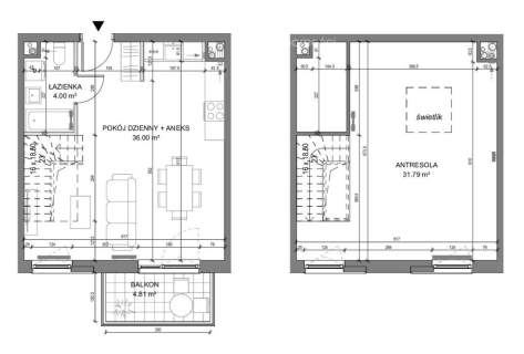 Nowe 71,8 m z antresolą i balkonem. Gdańsk Platynowa