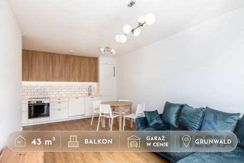 Nowe 2 pokoje garaż w cenie balkon Grunwald