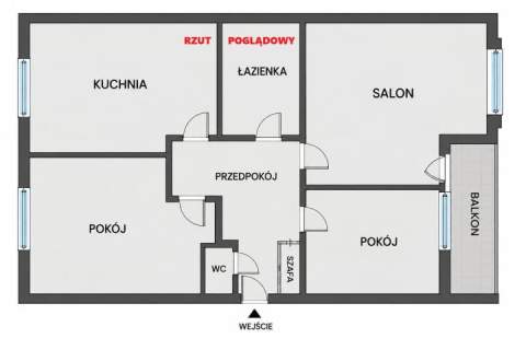 Trzypokojowe mieszkanie na sprzedaż przy ul. Chmielowickiej