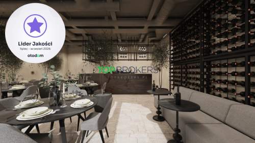 Lokal gastronomiczny w biurowcu, ogródek