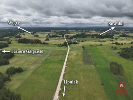 Działka 3000 m blisko jezior i natury Lipniak, gmina Suwałki