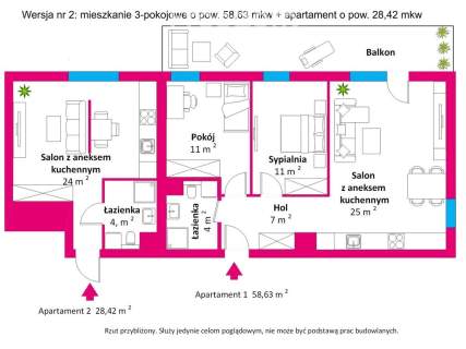 Duże przestronne mieszkanie 3 pokojowe w świetnej cenie 9178...