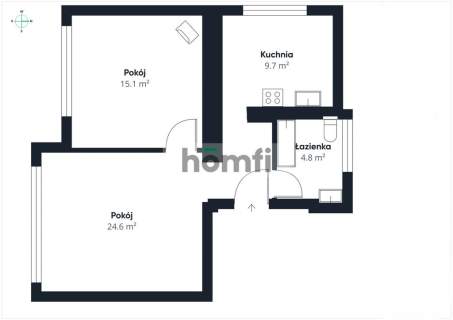2 pokoje 62m2 w domu na Ponikwodzie na biuro