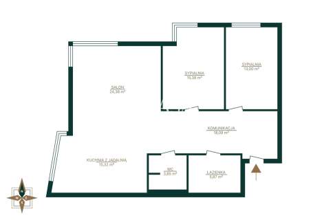 Apartament na Zawadach 95 m2