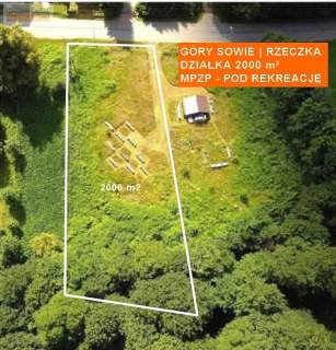 Góry Sowie Działka 2000 m z MPZP pod rekreację