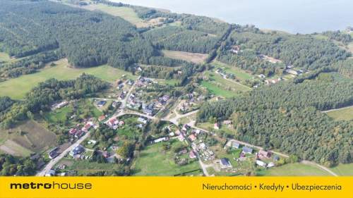 Działka z linią rzeki las jezioro Gwda Wielka