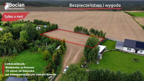 Duża, słoneczna działka z PnB w Bielkówku