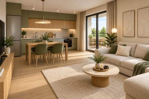 NOWE EKOLOGICZNE OSZCZĘDNE 48,09 m2 3 POKOJE