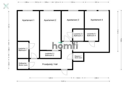 4 apartamenty Kraków Rynek Pasywny dochód, FV
