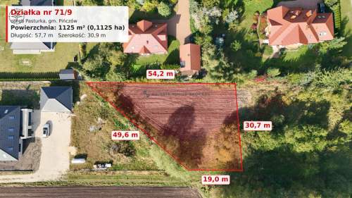 Działka 1125 m z MPZP   Pasturka k. Pińczowa