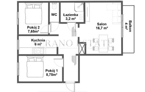 3 pok-56,2 m Ustronie Winda Balkon 7 piętro
