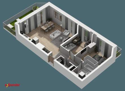 Nowa inwestycja 3 pokoje 64,44 m2 ogródek 40 m2