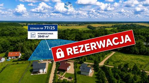 Działka budowlana 38,5 ar w Durągu z MPZP