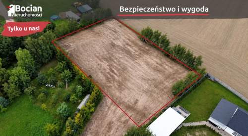 Duża, słoneczna działka z PnB w Bielkówku