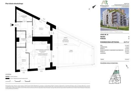 3 pokojowy apartament z tarasem