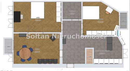 ul. LWOWSKA 2 balkony, 89m, winda, h 3,6m