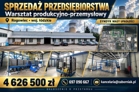 Warsztat produkcyjno - przemysłowy w upadłości -
